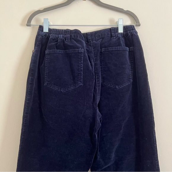 Ruby Rd. Womens Black Straight Leg Jeans Velvet Navy Blue 8 Cotton Work Preppy - Picture 7 of 13